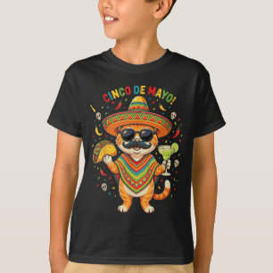 T-shirt Drôle Chat Taco Margarita Sombrero Cinco De Mayo