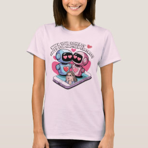 T-shirt 🤖 Drôle Chatbot Ai Amour Compagnons Humour