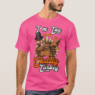 T-shirt Drôle Chatty Turquie Thanksgiving Party Correspond