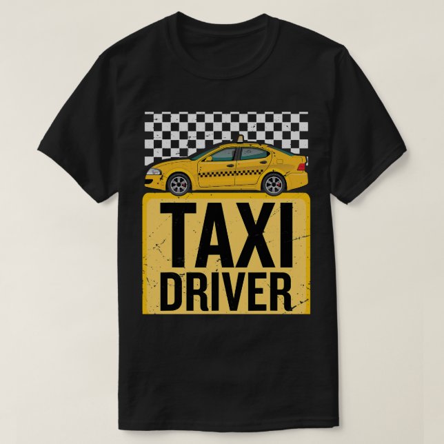 T-shirt drôle chauffeur de taxi conduite travail drôle tax (Design devant)