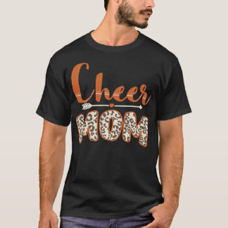 T-shirt Drôle Cheerleader Maman Leopard Cheetah Imprimer C