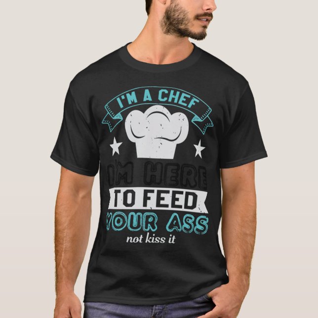 T-shirt Drôle Chef animal de construction cuisinier (Devant)