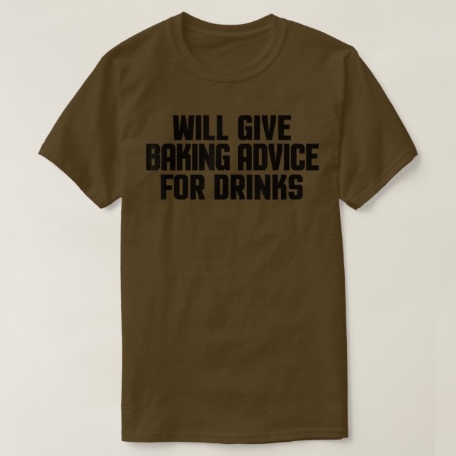 T-shirt Drôle Chef Baker Donnera Des Conseils De Cuisson P (Design devant)