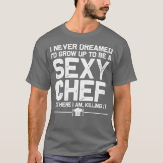 T-shirt Drôle Chef Design Hommes Femmes Sexy Cuisine Nouve