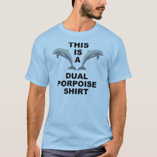 T-shirt drôle chemise double marsouin T-shirts Tee