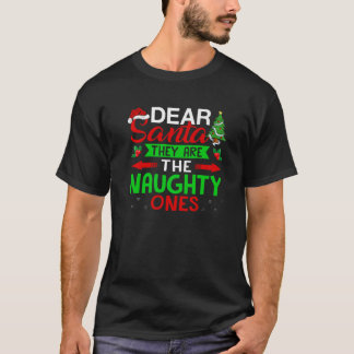 T-shirt Drôle Cher Père Noël Ils sont les vilains de la fa