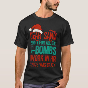 T-shirt Drôle Cher Père Noël RH Ressources humaines Noël 2
