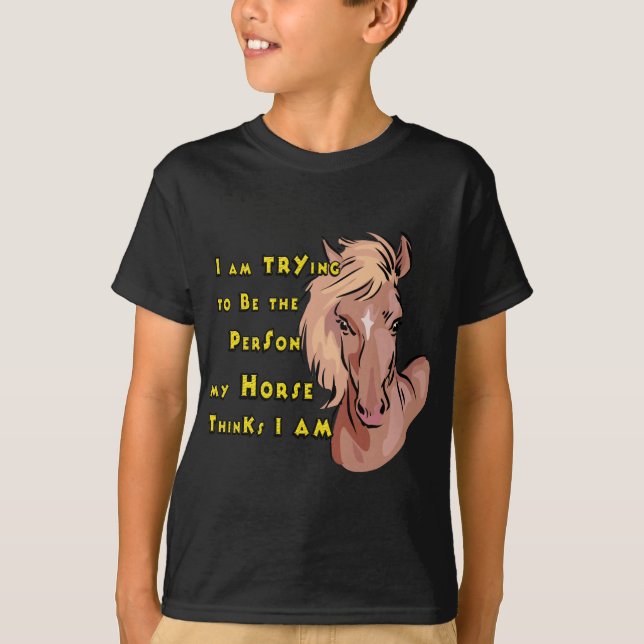 T-shirt Drôle Cheval (Devant)