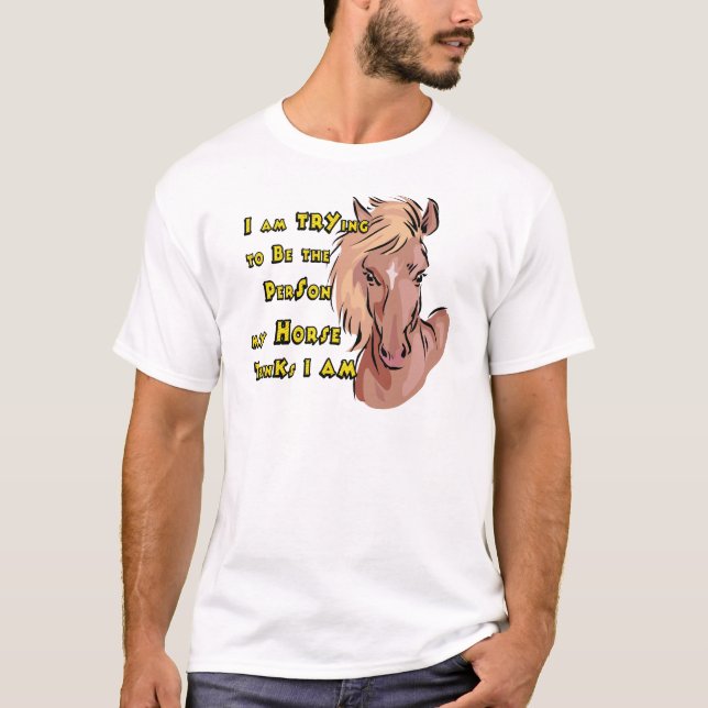 T-shirt Drôle Cheval (Devant)