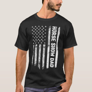 T-shirt Drôle Cheval Montrer Papa America Drapeau Patriot
