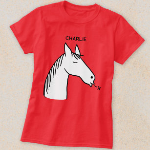 T-shirt Drôle Cheval Personnalisé