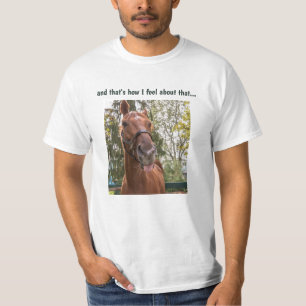T-shirt Drôle Cheval Sticking Out Tongue