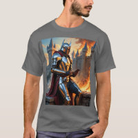 Drôle Chevalier Médiéval Sur Téléphone Tee