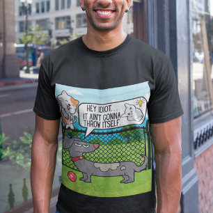 T-shirt Drôle Chien agacé par le manque d'attention de son