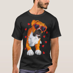 T-shirt Drôle chien de boxe Valentine's Day Boxer Lover3