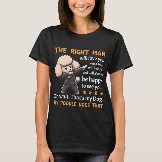 T-shirt Drôle chien de caniche (Devant)