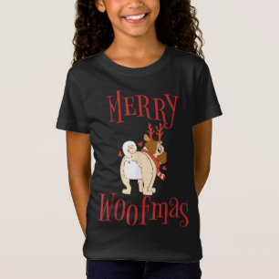T-Shirt Drôle Chien de Noël Xmas Arbre de Noël