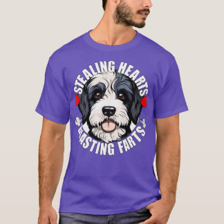 T-shirt Drôle chien d'eau portugais voler Coeurs Blastin