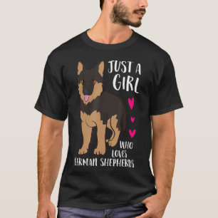 T-shirt Drôle Chien Fille Juste Une Fille Qui Aime Le Shep