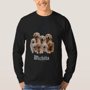T-shirt Drôle chien Golden Retriever Bootleg Wichita Kansa