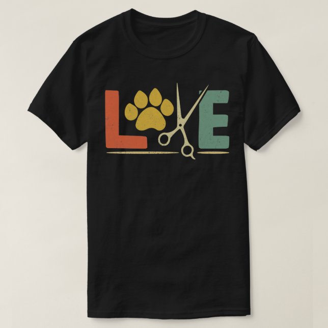 T-shirt Drôle Chien Grooming Amour Animaux Animaux de Comp (Design devant)