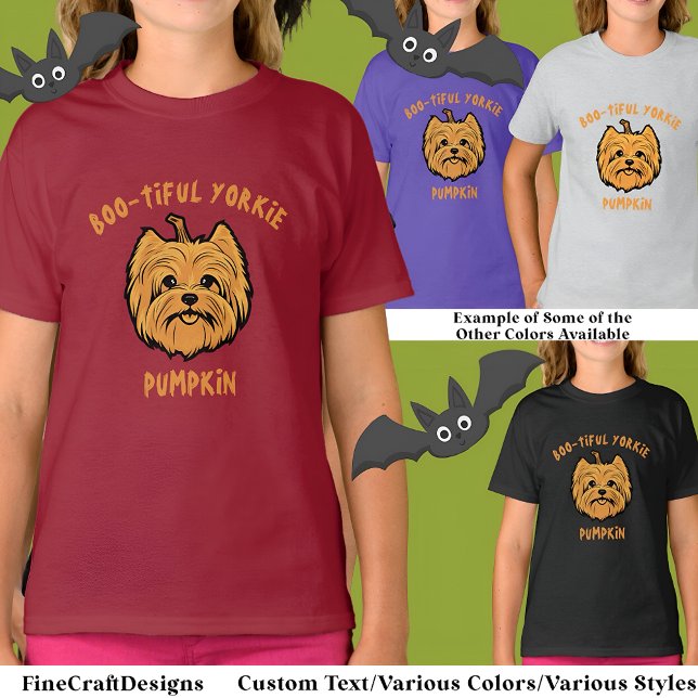 T-shirt Drôle Chien Halloween Citrouille Personnalisé Nom  (Créateur téléchargé)