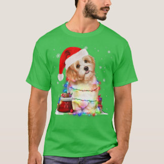 T-shirt Drôle Chien maltais feux de Noël Noël Noël Noël No