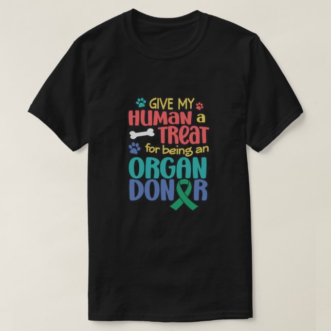 T-shirt Drôle Chien Orgue Donation Sensibilisation Transpl (Design devant)