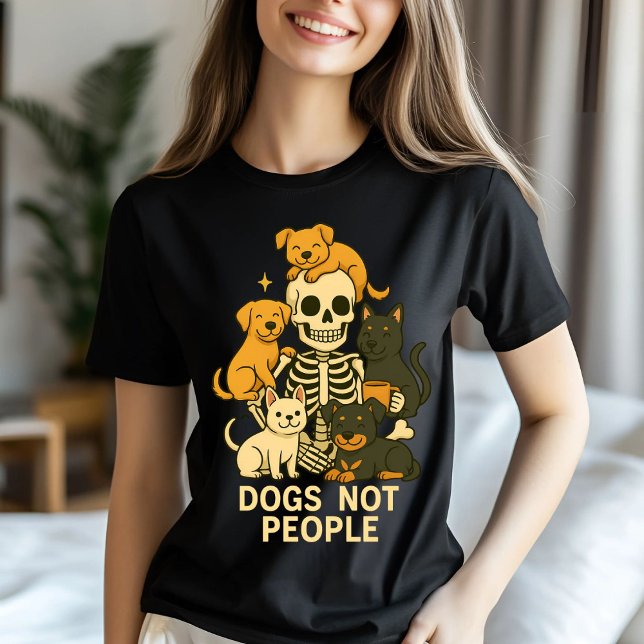 T-shirt Drôle Chien Skeleton Design - Chiens Pas Citer (Créateur téléchargé)