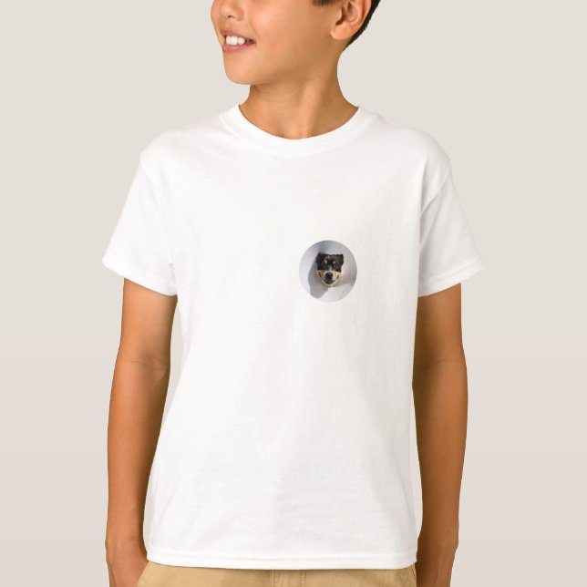 T-shirt Drôle chien souriant (Devant)