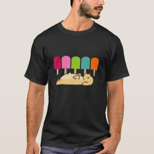 T-shirt Drôle chien'glaces chien avide de nourriture