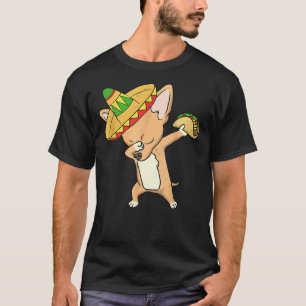 T-shirt Drôle Chihuahua Chien Mexicain Taco Dabbing Cinco 