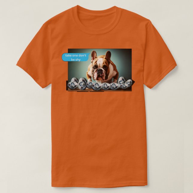 T-shirt drôle chiot dans l'oeuf pour chiot amant1 (Design devant)