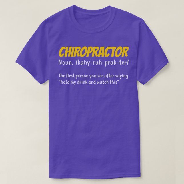 T-shirt Drôle Chiropraticien Chiropratique Cadeau Chiropra (Design devant)