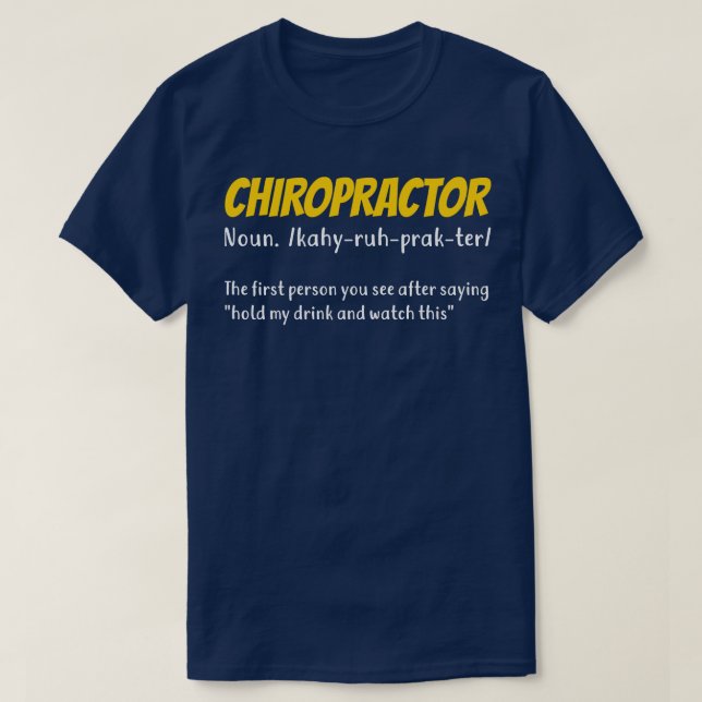 T-shirt Drôle Chiropraticien Chiropratique Cadeau Chiropra (Design devant)