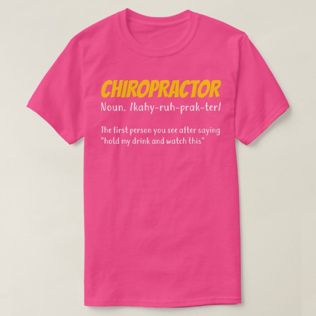 T-shirt Drôle Chiropraticien Chiropratique Cadeau Chiropra (Design devant)