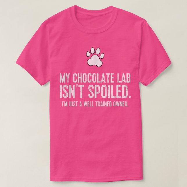 T-shirt Drôle Chocolat Lab Chien Tee Mon Chocolat Lab N'es (Design devant)