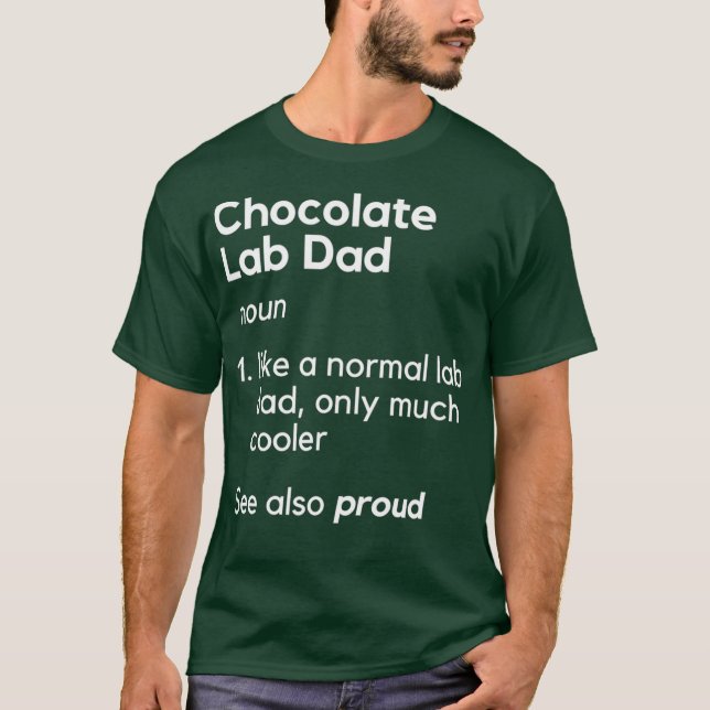 T-shirt Drôle Chocolat Lab Papa Homme Labrador Retriever (Devant)
