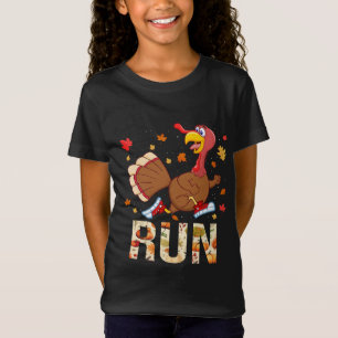 T-Shirt Drôle Chute Dit Thanksgiving Trot Run Turkey Na
