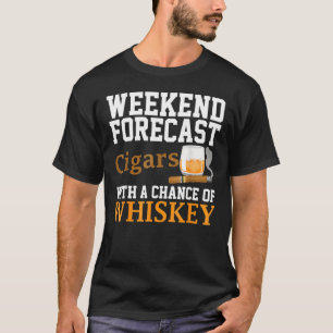 T-shirt Drôle Cigar Et Whiskey Graphisme Femmes Hommes Cig