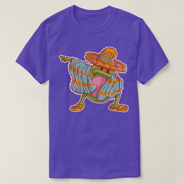T-shirt Drôle Cinco De Mayo Dabbing Avocado (Design devant)