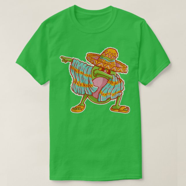 T-shirt Drôle Cinco De Mayo Dabbing Avocado 2 (Design devant)