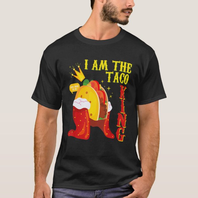 T-shirt Drôle Cinco De Mayo tee I Am Am Taco King Boy Dow (Devant)