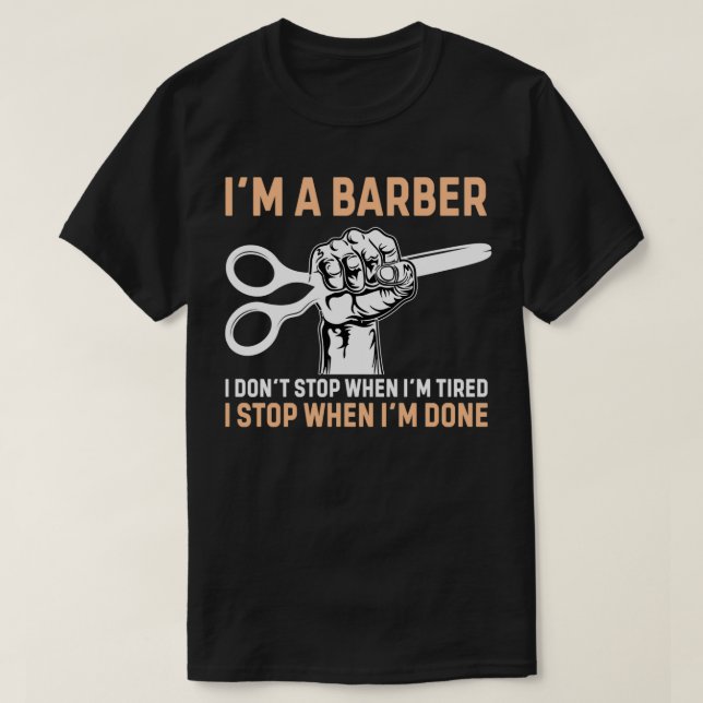T-shirt Drôle Citation Barbier Je suis Barbier (Design devant)