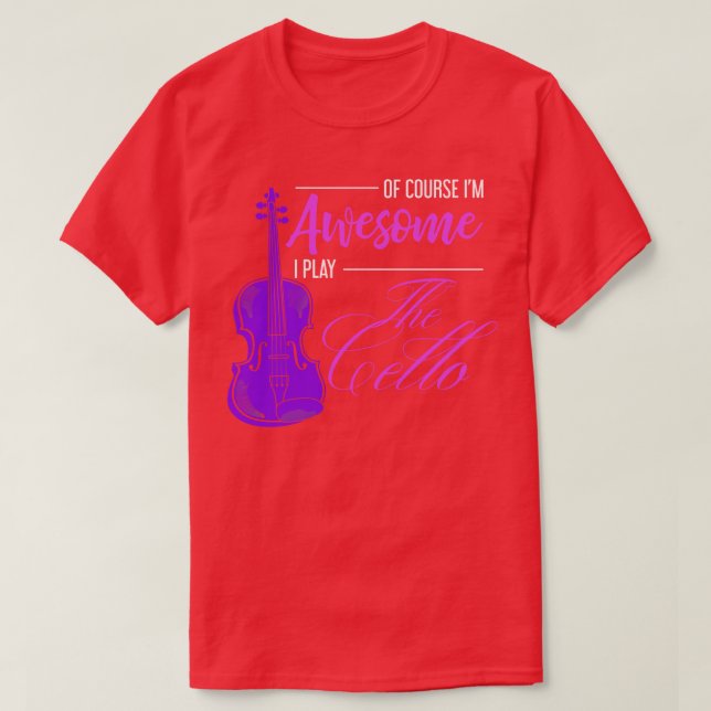T-shirt Drôle Citation Citation Musique Cello (Design devant)