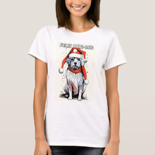 T-shirt Drôle Citation de Noël mignon Chien de Père Noël W