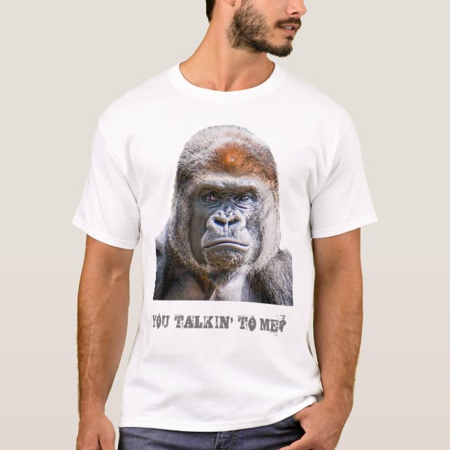 T-shirt Drôle Citation Gorilla Photo Vous Me Parlez (Devant)