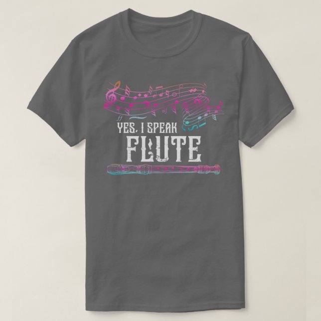 T-shirt Drôle citation instrument de musique Flute rétro (Design devant)