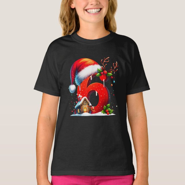 T-shirt Drôle Citation Meme 6 7 Six Sept Noël (Devant)