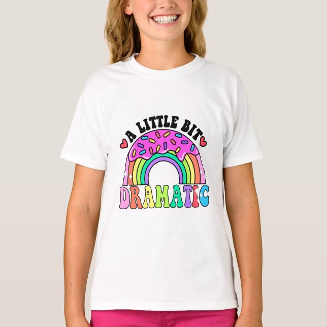 T-shirt Drôle Cite Un Peu Dramatique, De Mignons Donuts. (Devant)